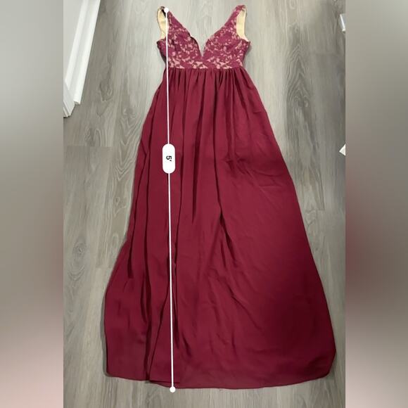 Lulus Make Way For Wonderful Berry Red Lace Sleeveless Maxi Dress Size S - Picture 14 of 14